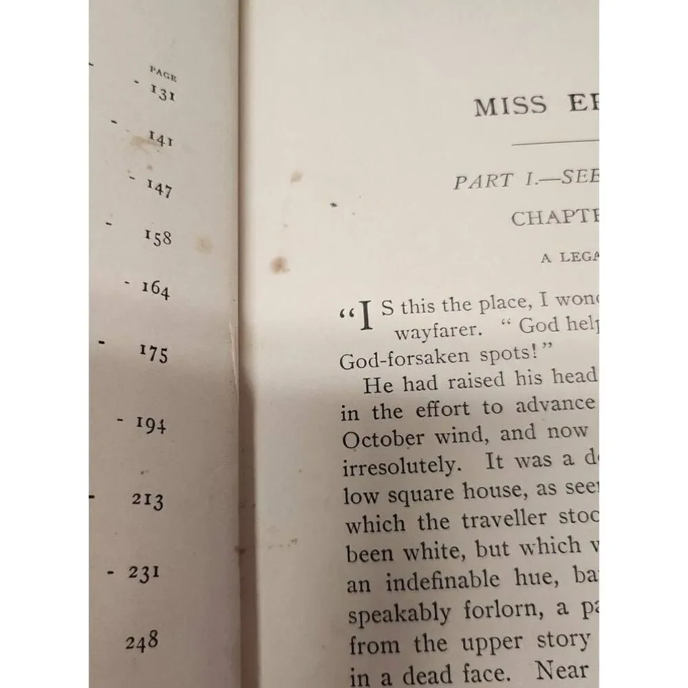 Vintage 1898 Miss Erin hardcover book #A88